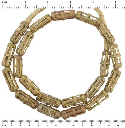 Perline in ottone dell'Africa occidentale Ashanti bronzo peso oro cera persa Ghana commercio etnico - Tribalgh