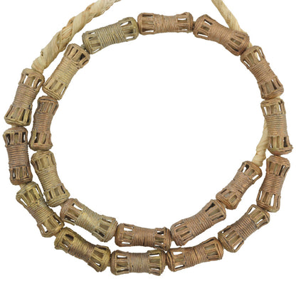 Afrikanische Messingperlen Bronzeguss Ashanti Akan Metall Wachsausschmelzung ethnische Halskette - Tribalgh