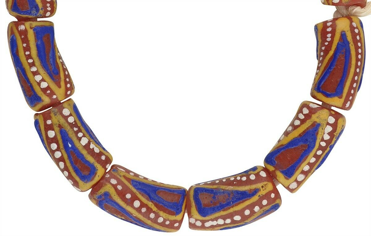 African Trade Beads Recycled Powder Glass Handmade Krobo Ghana - alternate view