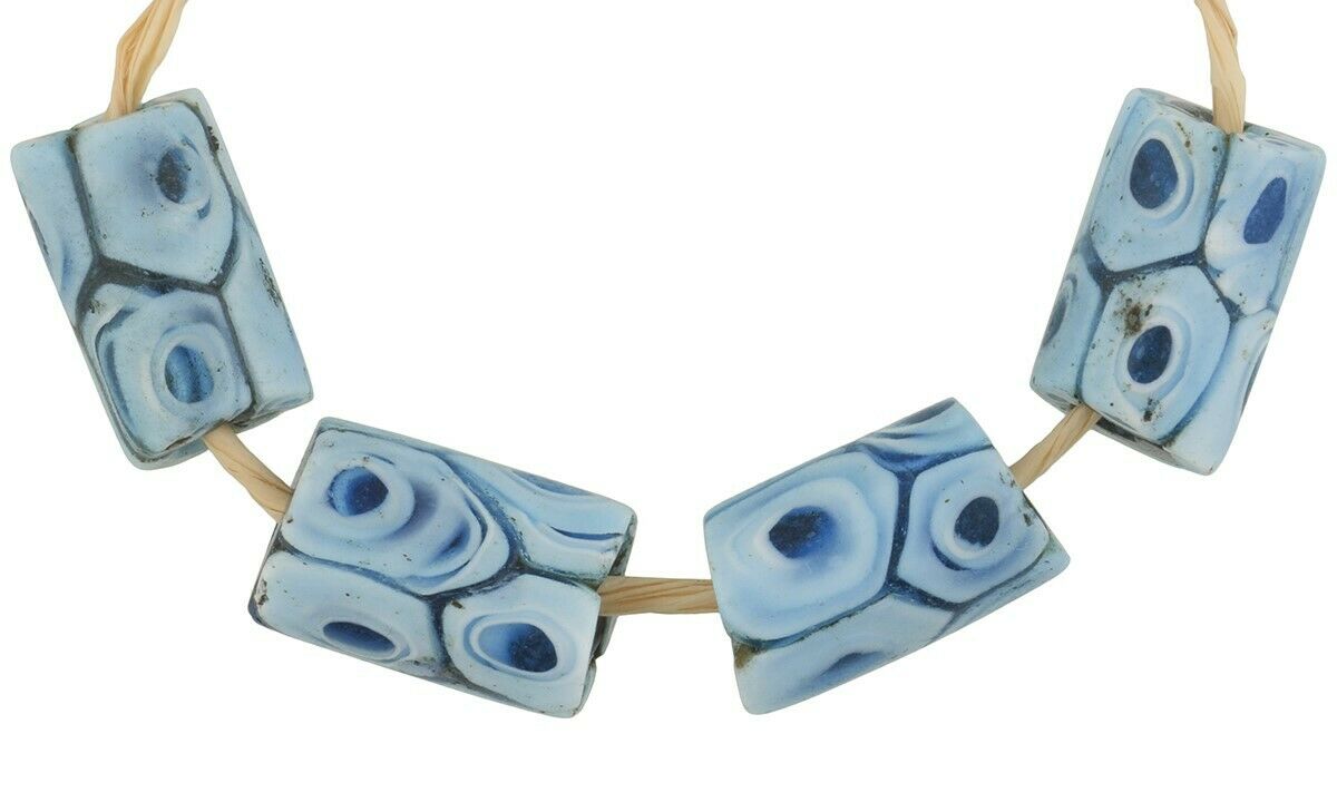 Antique African trade beads old Millefiori Venetian glass mosaic - Tribalgh