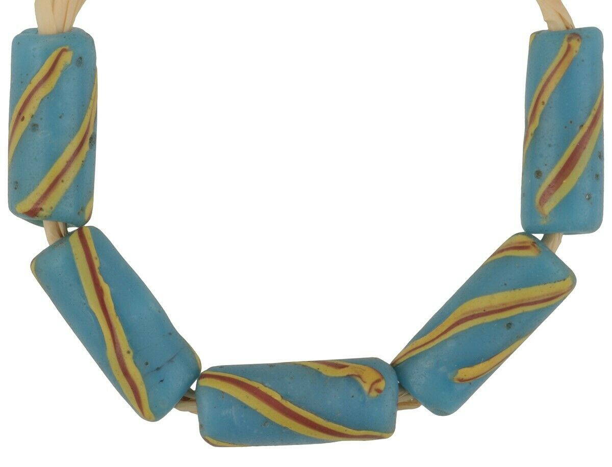 African Trade Antique Beads Venetian Glass Lampwork Blue