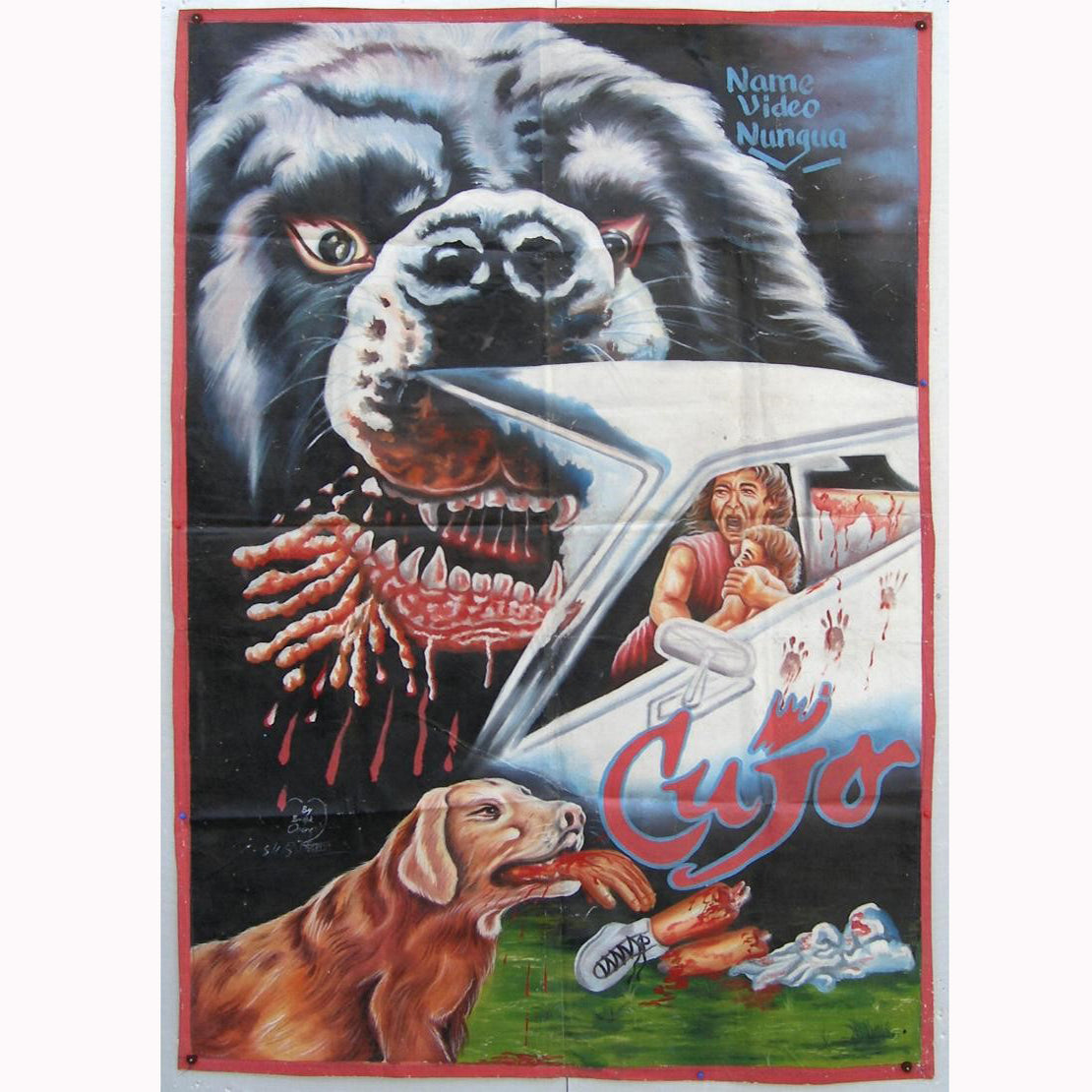 Ghana Movie Posters CUJO hand painted in West Africa - Tribalgh