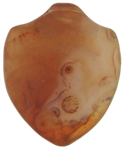 Antique Carnelian Agate Bead Large Heart Stone Pendant Jewelry