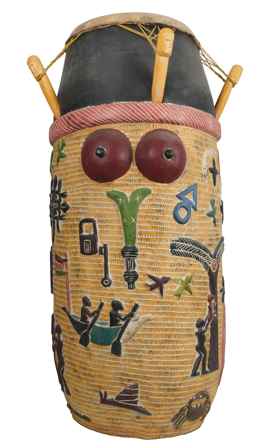 African ceremonial drum musical instrument from Ghana 1 – Tribalgh