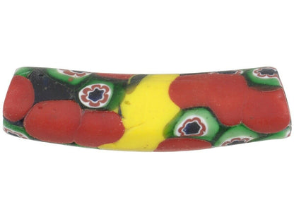 Afrikanische Handelsperle Millefiori antikes Ellbogen venezianisches Glas - Tribalgh