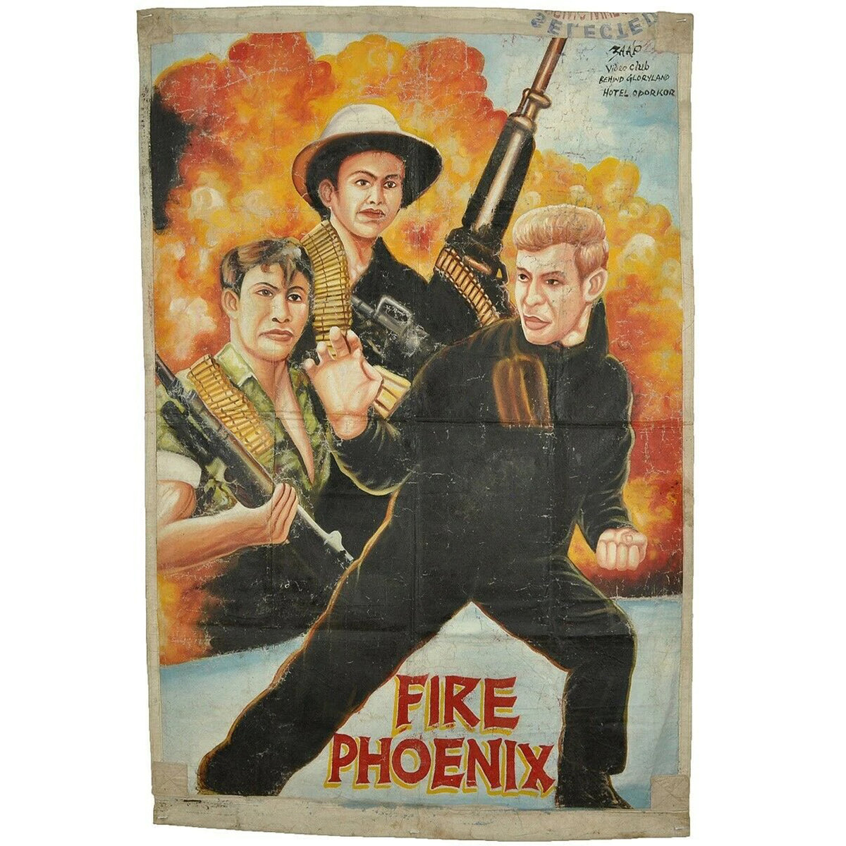 Cinema Movie poster Ghana African wall Art pittura a mano su tela FIRE PHOENIX - Tribalgh