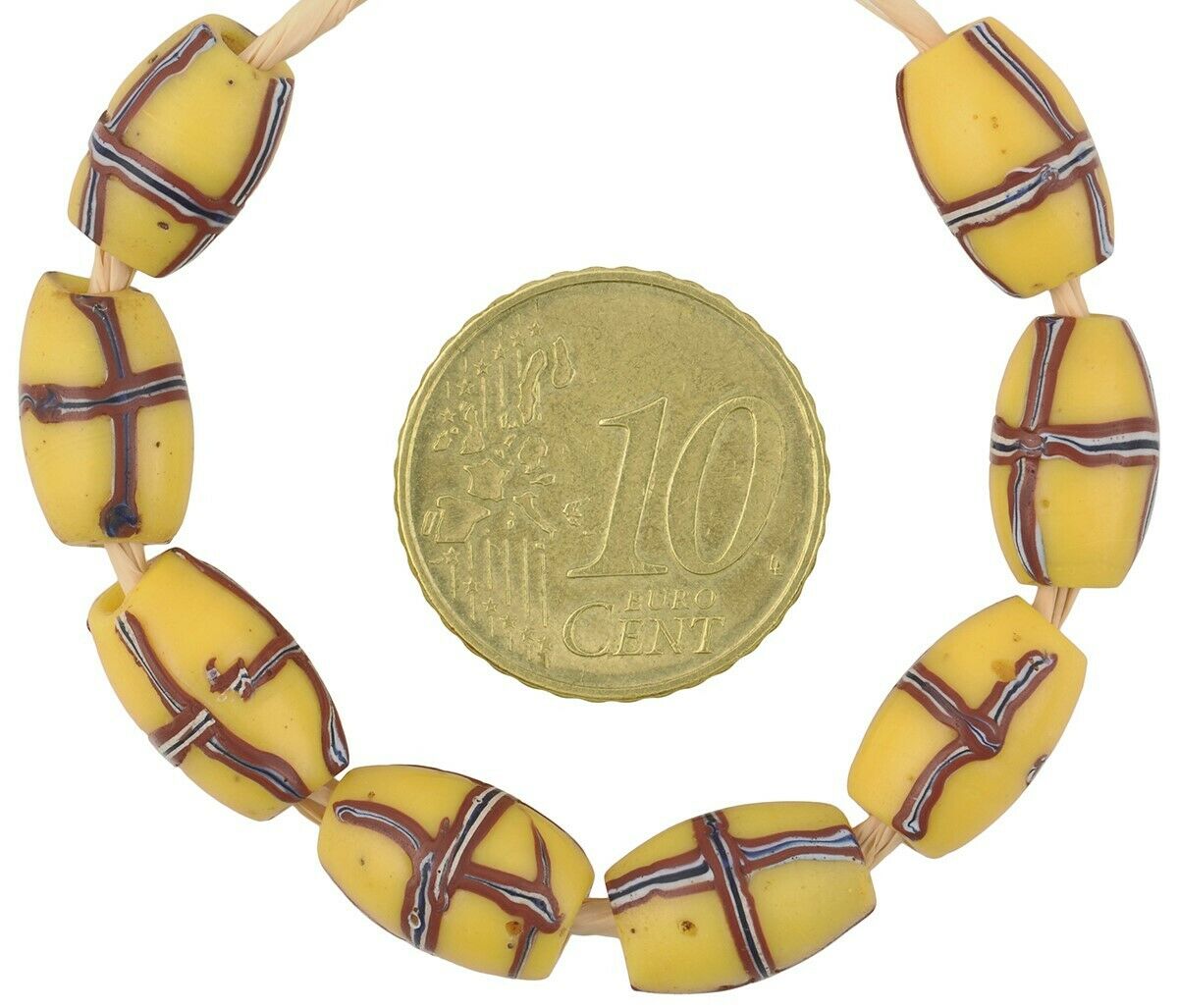 Antique African trade beads Venetian French cross lampwork - Tribalgh