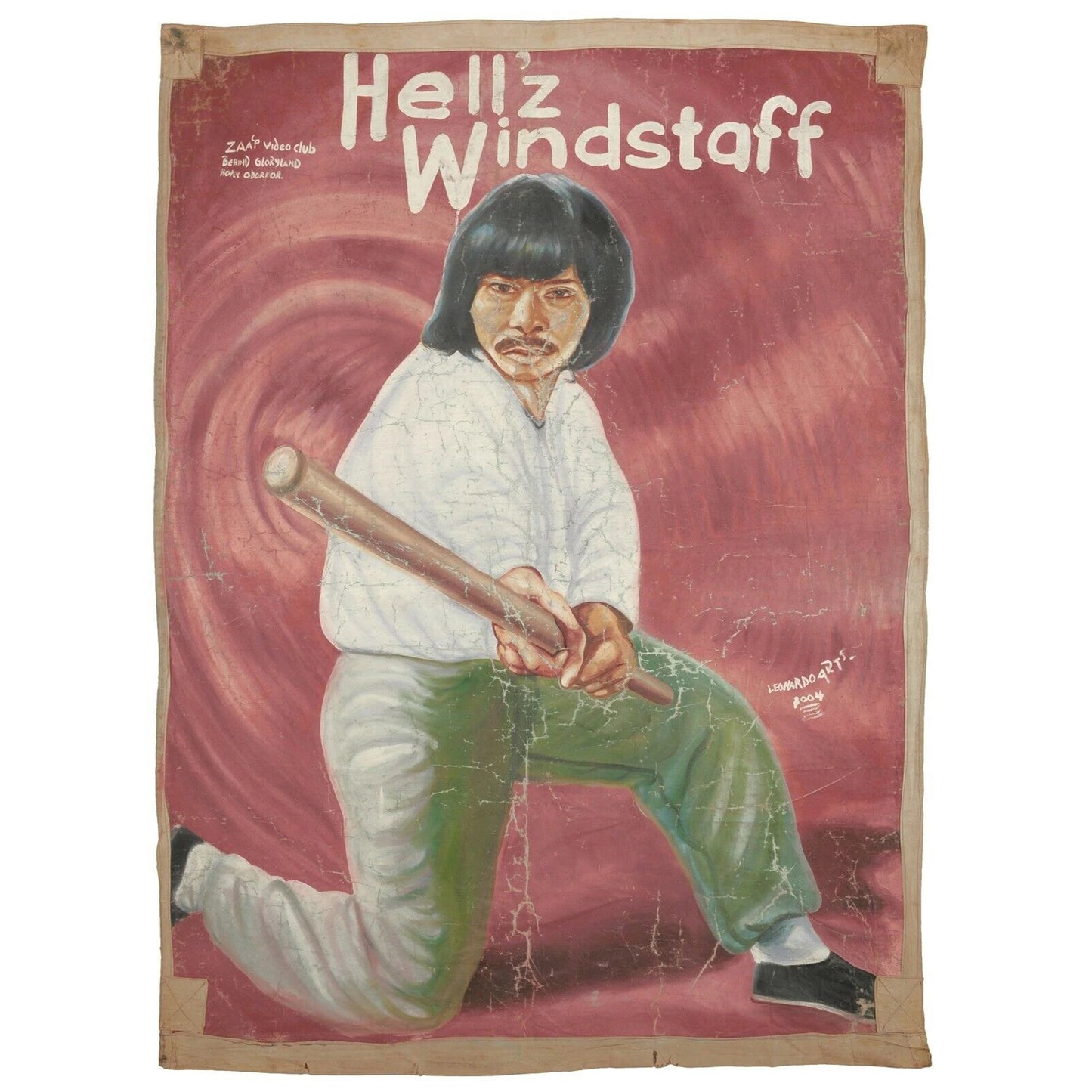 Ghana Handgemaltes Filmplakat Afrikanisches Kino Folk Wandkunst HELLS WIND STAFF - Tribalgh