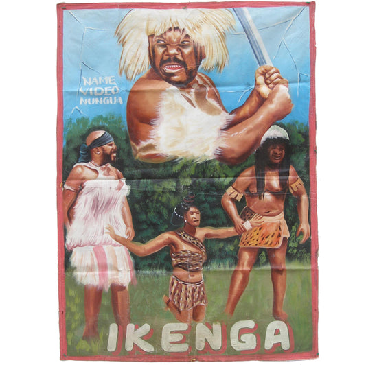 Ghana Filmplakate IKENGA Handmalerei Afrikanische Wandkunst SD-14639