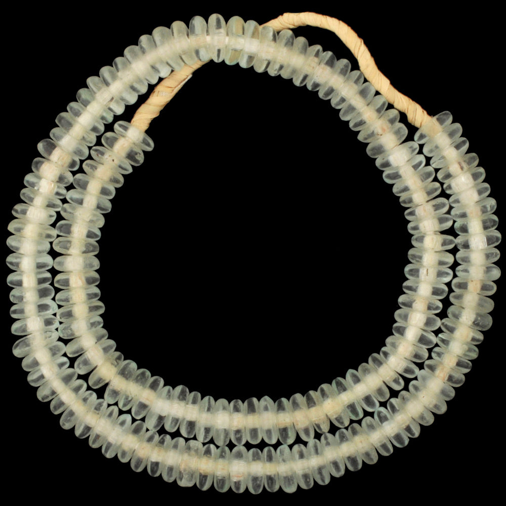 Afrikanische recycelte Glasperlen handgefertigte ringförmige Krobo-Distanzscheiben - Tribalgh