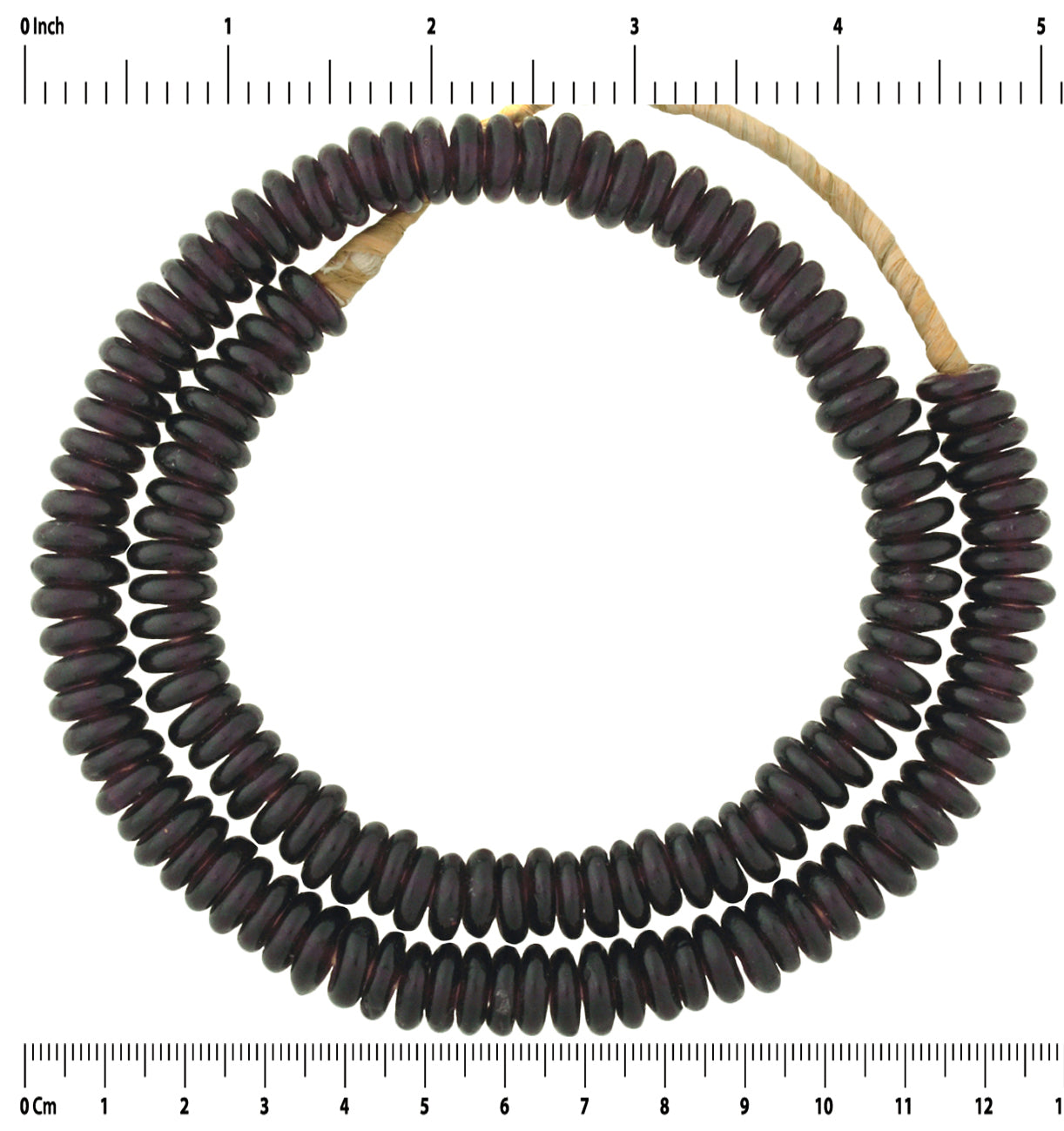Krobo glass beads African trade Ghana powderglass handmade annular disks Boho - Tribalgh