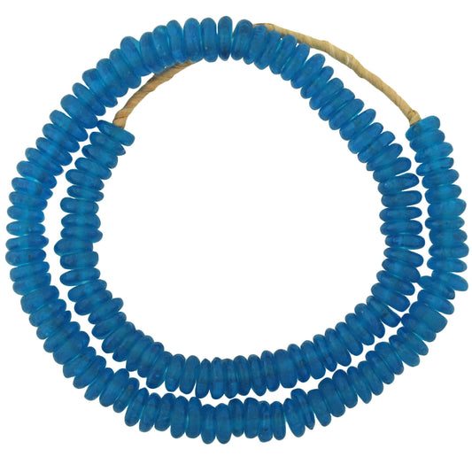 Krobo beads recycled powder glass handmade annular African trade Ghana authentic - Tribalgh