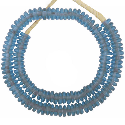 African Krobo powder glass beads recycled disks annular Ghana trade - Tribalgh