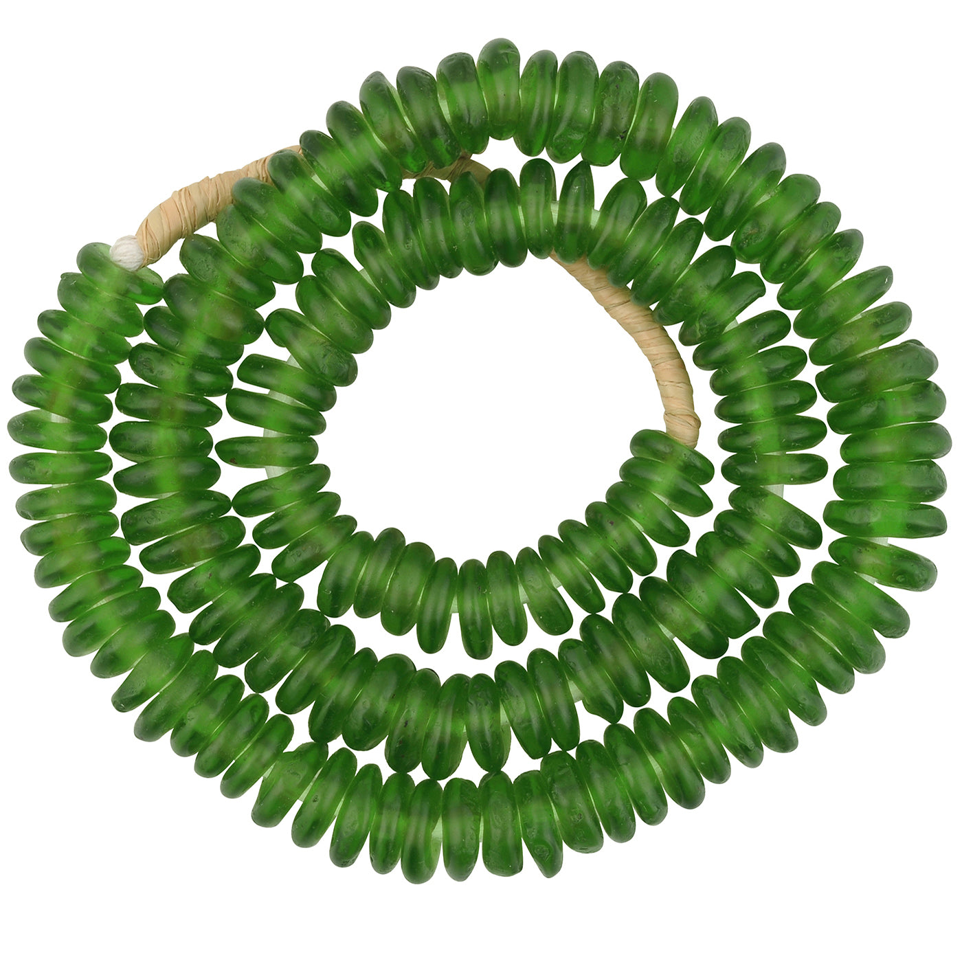 African Beads recyceltes Glas handgefertigte durchscheinende Scheiben-Abstandshalter - Tribalgh