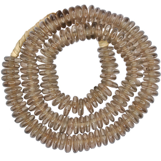 Krobo-Perlen recyceltes Glas handgefertigte afrikanische Kunst Boho-Scheiben Halskette Ghana-Handel - Tribalgh