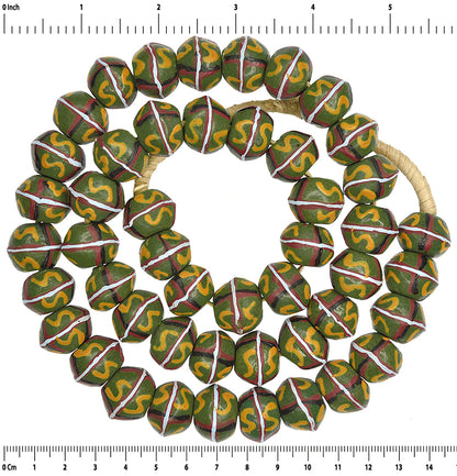 Exquisite 26" African Trade Beads - Ghana Glass Beads 17-18Mm - alternate view