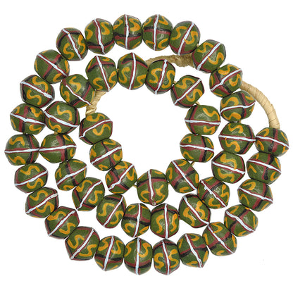 Exquisite 26" African Trade Beads - Ghana Glass Beads 17-18Mm
