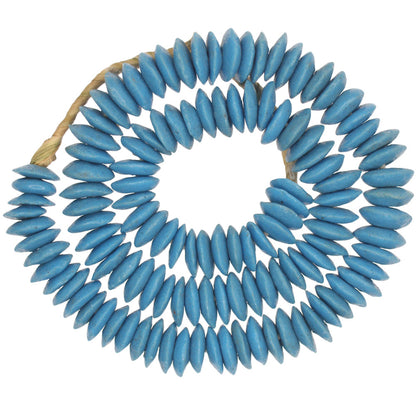 Authentic Krobo Glass Beads: Recycled African Trade Beads 52Cm