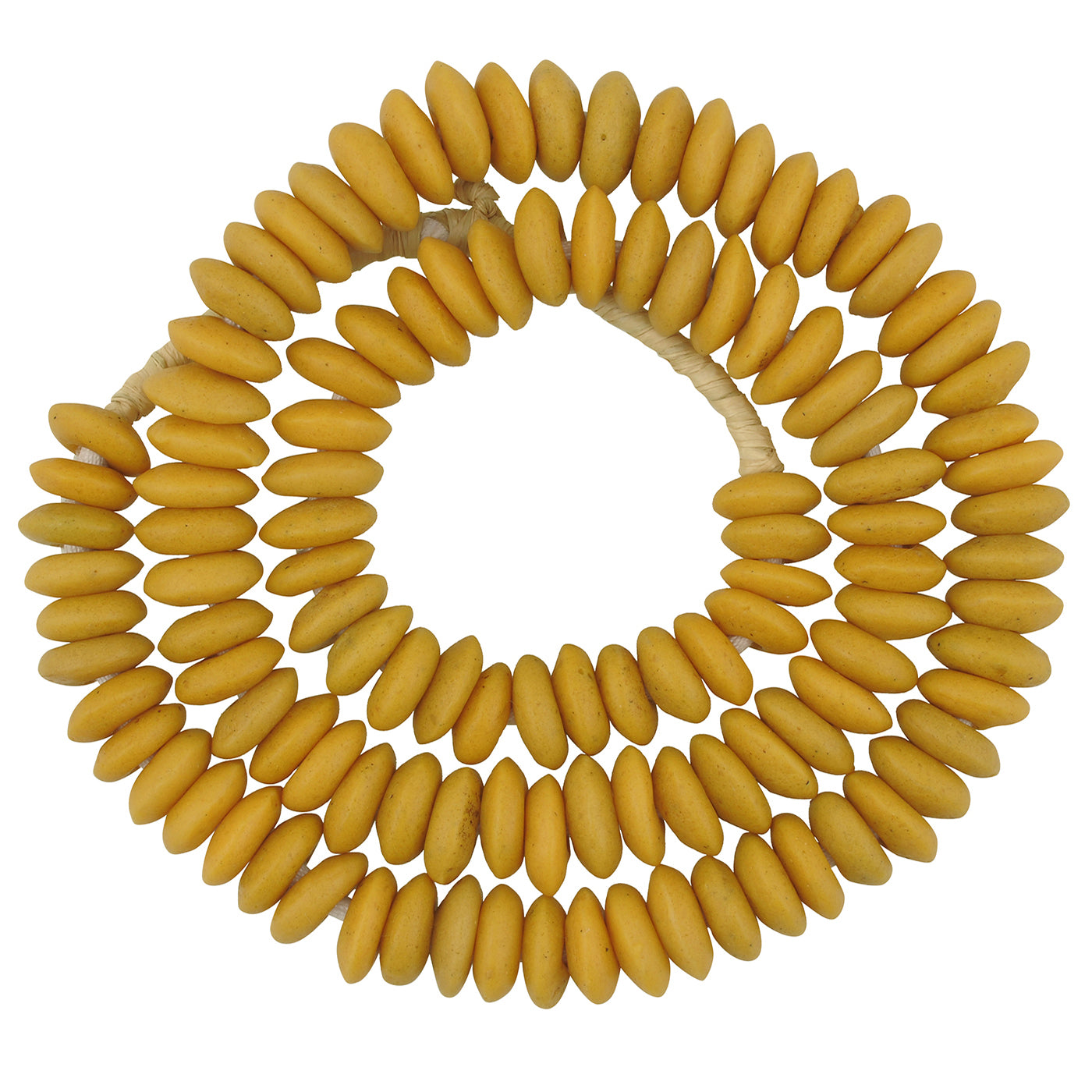 Krobo beads recycled powder glass handmade disks Ghana African - Tribalgh
