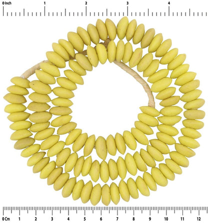 Handgefertigte Perlen aus recyceltem Glaspulver Krobo-Scheiben Abstandshalter African - Tribalgh