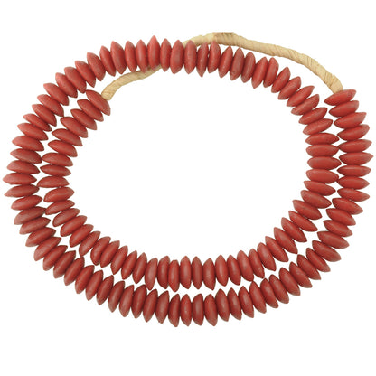 Afrikanische Krobo Handelsperlen recyceltes Pulverglasscheiben Abstandshalter handgefertigte Halskette - Tribalgh