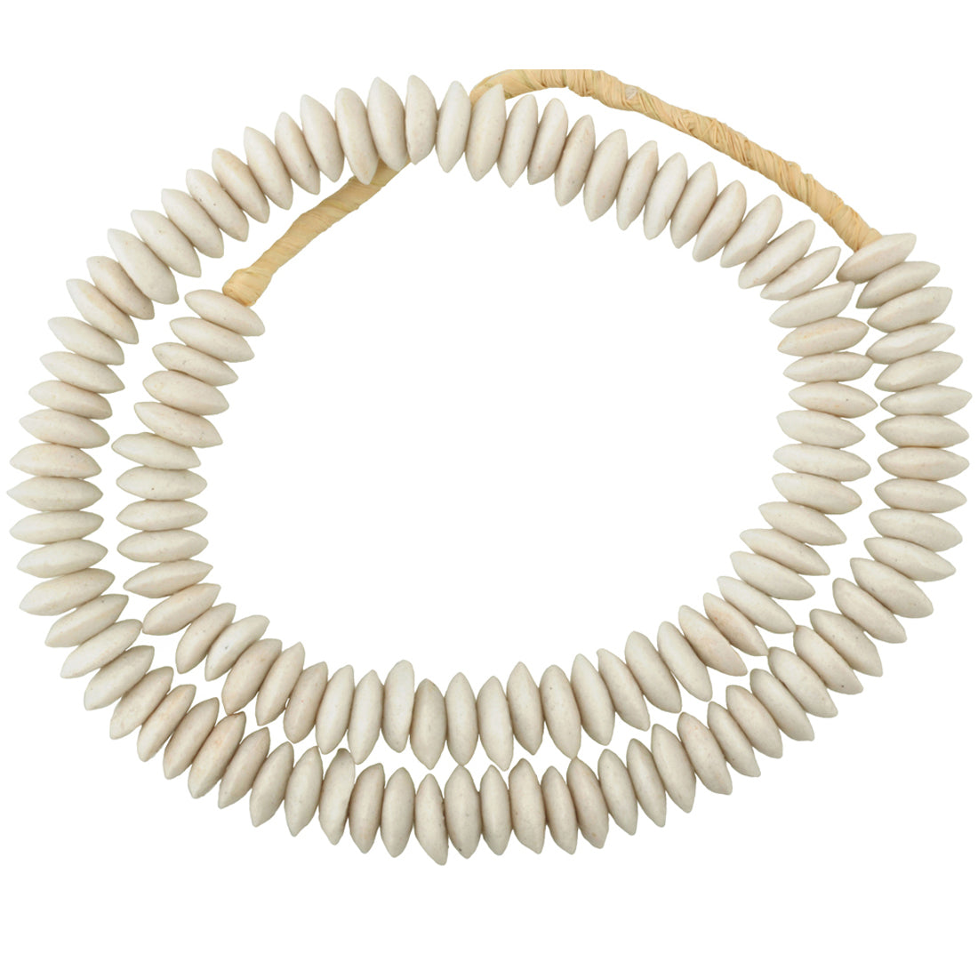 Krobo beads recycled powder glass handmade disks African trade ethnic art - Tribalgh