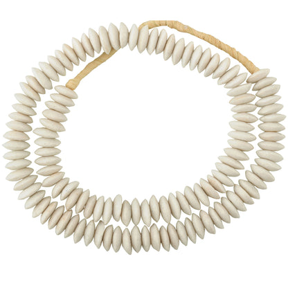 Krobo beads recycled powder glass handmade disks African trade ethnic art - Tribalgh