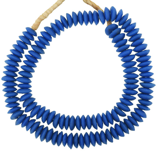 Recycelte Pulverglasperlen handgefertigte Scheiben Afrikanischer Handel Krobo-Halskette - Tribalgh