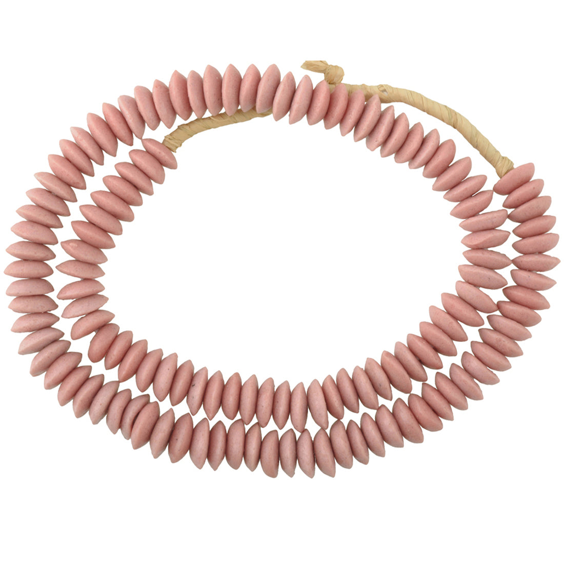 Handgefertigte 14 mm Krobo-Glasperlen, afrikanische Handelsperlen, 24.5" Strang