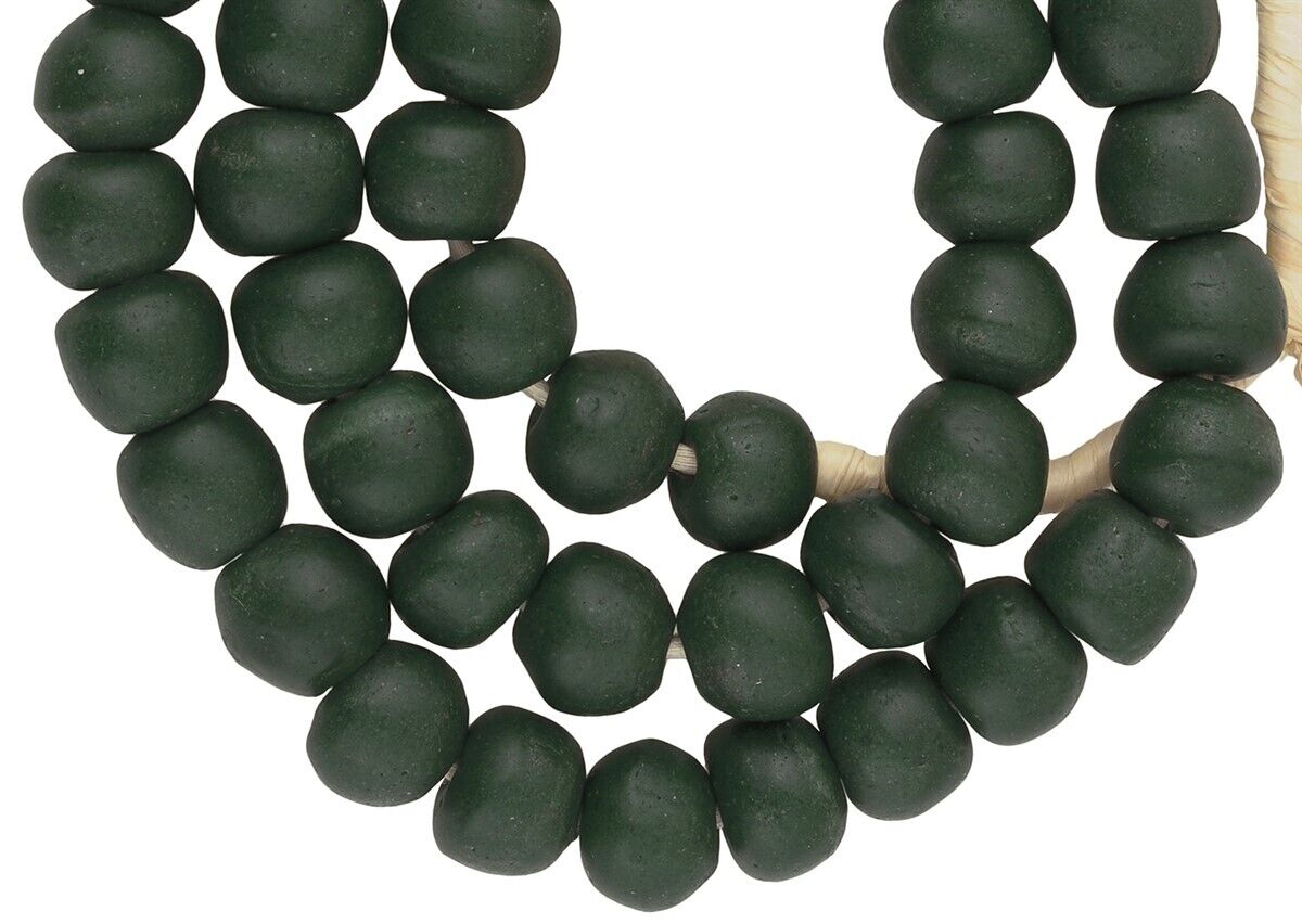 Krobo beads recycled powder glass handmade African trade - Tribalgh