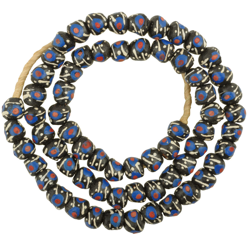Perle di vetro in polvere riciclate Collana etnica di gioielli Krobo fatti a mano da commercio africano - Tribalgh
