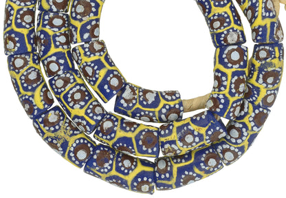 Beads recycled glass powder handmade Krobo ethnic African Ghana