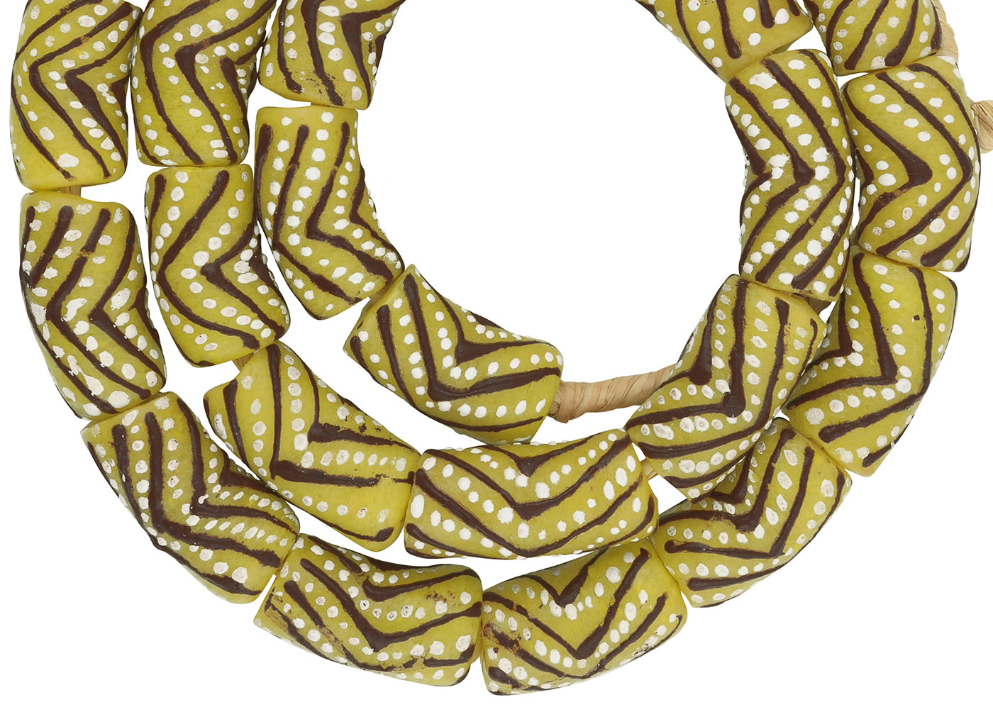 Handgemachte Halskette aus recyceltem Glasperlenpulver Afrikanischer Schmuck Ghana