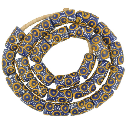Krobo Perlen Halskette aus recyceltem Glaspulver Ghana afrikanisch handgefertigt