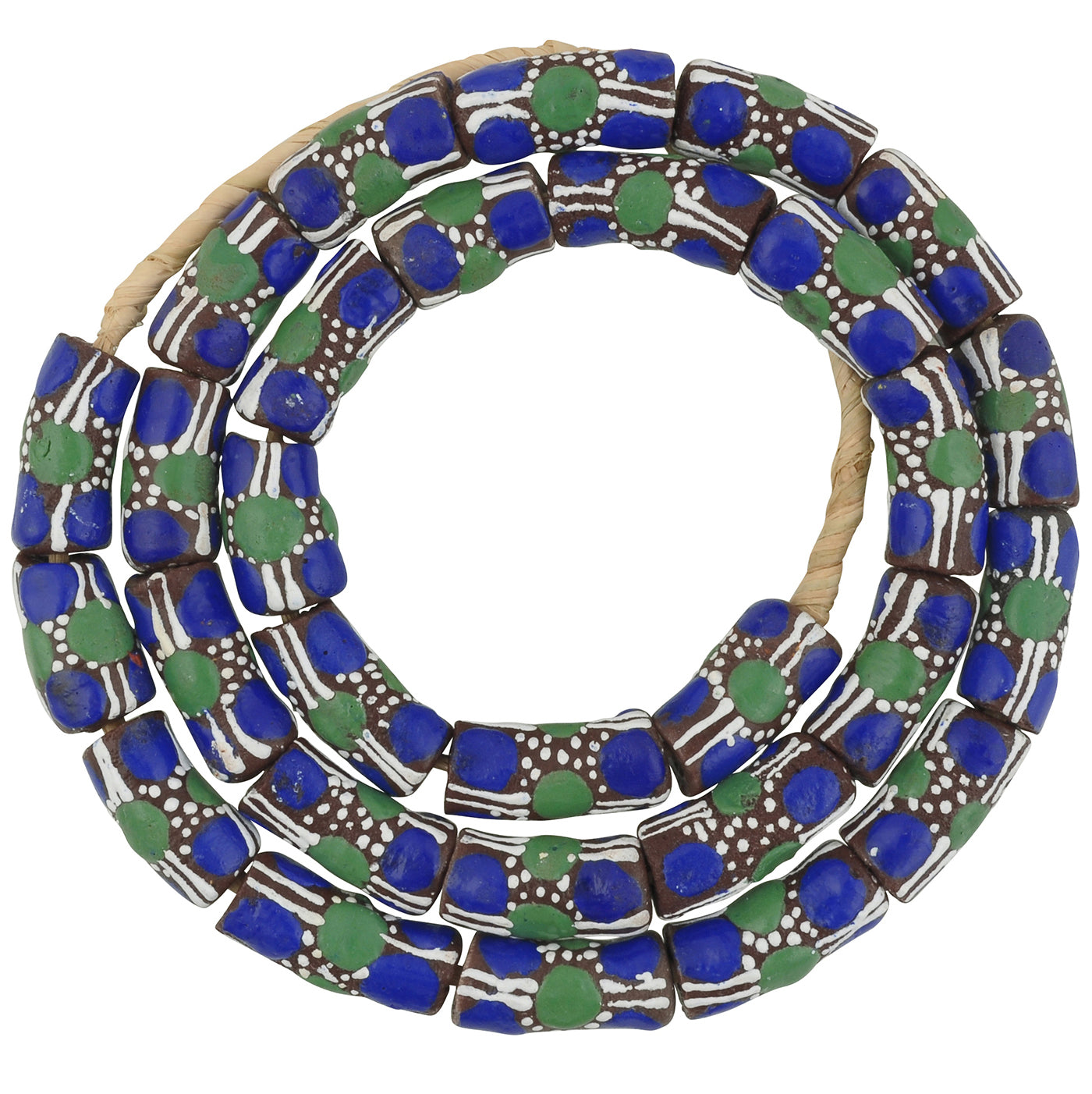 Ghana Krobo Fancy Glass Beads - 10-11Mm | African Trade