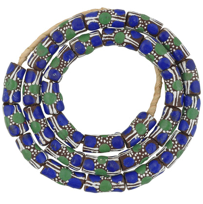 Ghana Krobo Fancy Glass Beads - 10-11Mm | African Trade