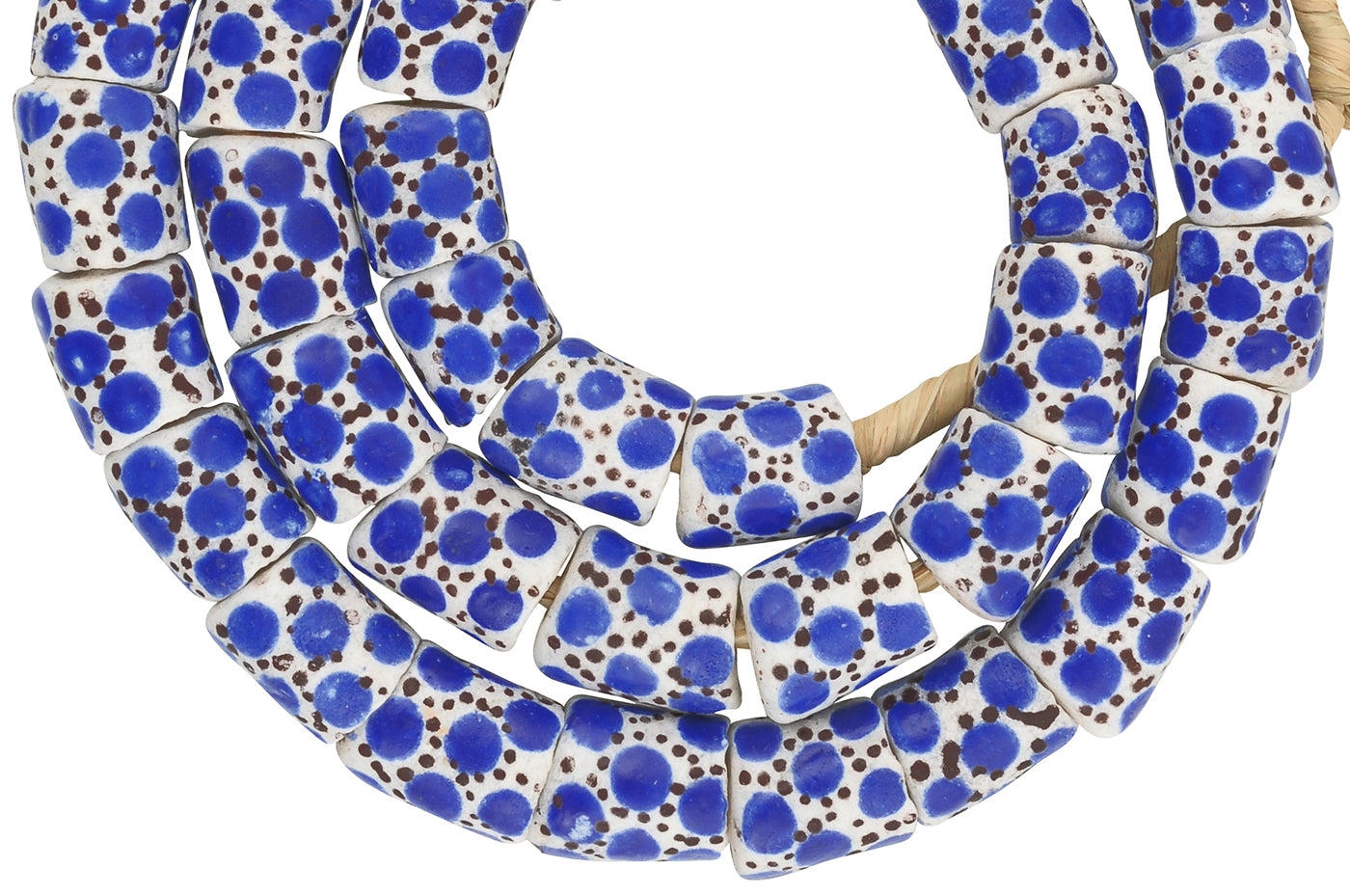 Handgefertigte Perlen aus recyceltem Glaspulver Krobo Halskette ethnischen Ghana