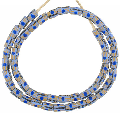 Authentische Ghana Krobo Fancy recycelte Glasperlen – 8–9 mm