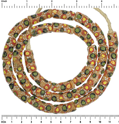 Afrikanischer Handel Krobo Perlen recyceltes Pulverglas handgemachte Ghana ethnische Halskette - Tribalgh