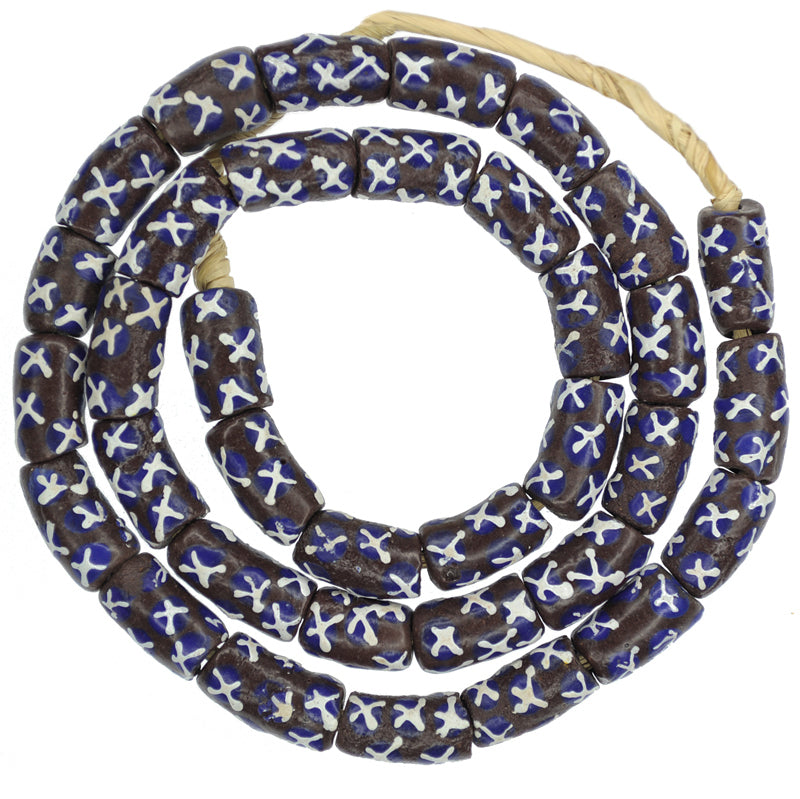 Handmade beads recycled powder glass Krobo - Tribalgh