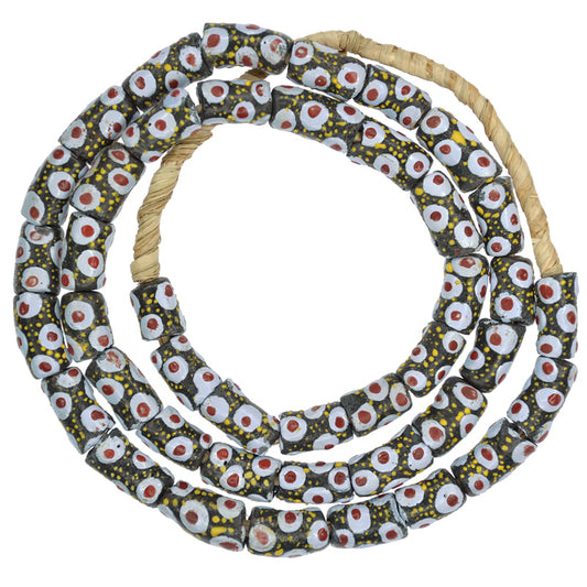 Perles recyclées poudre de verre fait main Krobo bijoux de cérémonie Commerce Africain - Tribalgh