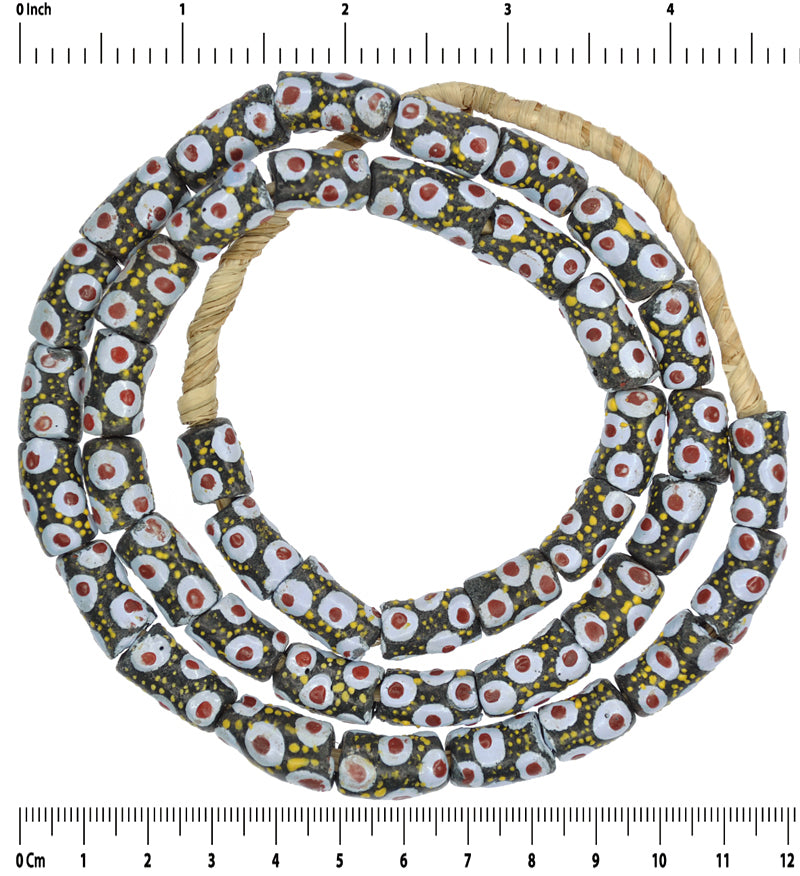 Recycled beads powder glass handmade Krobo ceremonial jewelry African trade - Tribalgh
