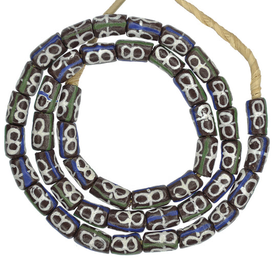 Perline africane riciclate polvere di vetro fatta a mano gioielli tribali cerimoniali Krobo - Tribalgh