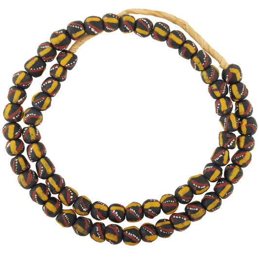 African powder glass recycled beads Krobo handmade jewelry supplies Ghana trade - Tribalgh