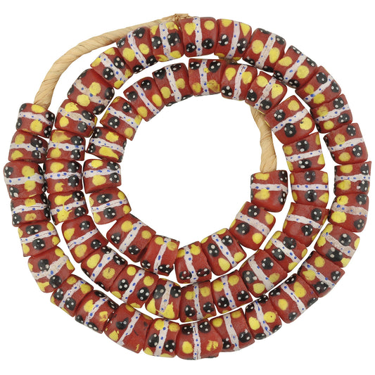 Ghana riciclato polvere di perle di vetro collana tribale Krobo gioielli africani - Tribalgh