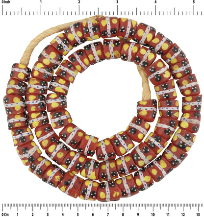 Ghana recycelte Pulverglasperlen Krobo Tribal Halskette Afrikanischer Schmuck - Tribalgh