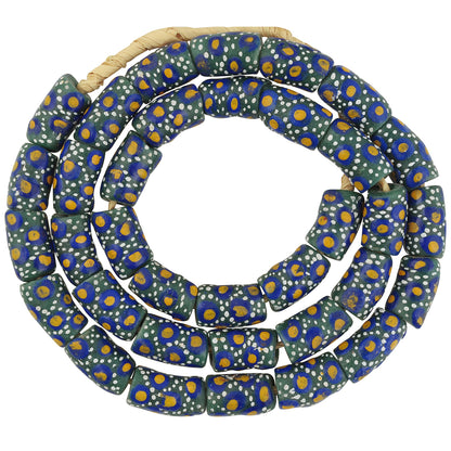 Krobo Perlen recyceltes Pulverglas handgefertigte Halskette Ghana Afrika - Tribalgh