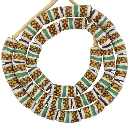 Recycelte Perlen Pulverglas Afrikanische Halskette Krobo Schmuck Ghana - Tribalgh