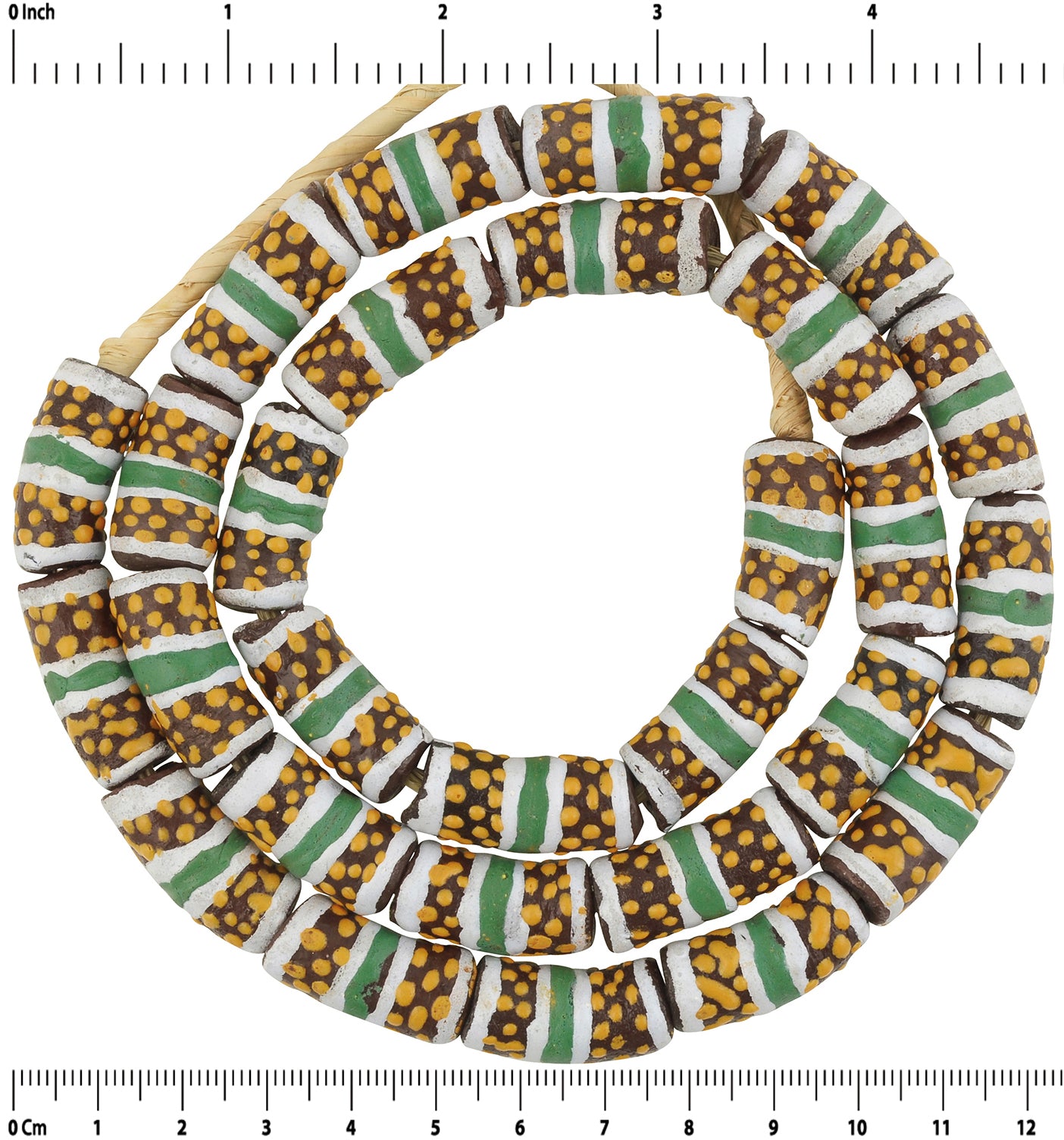 Recycled beads powder glass African necklace Krobo jewelry Ghana - Tribalgh