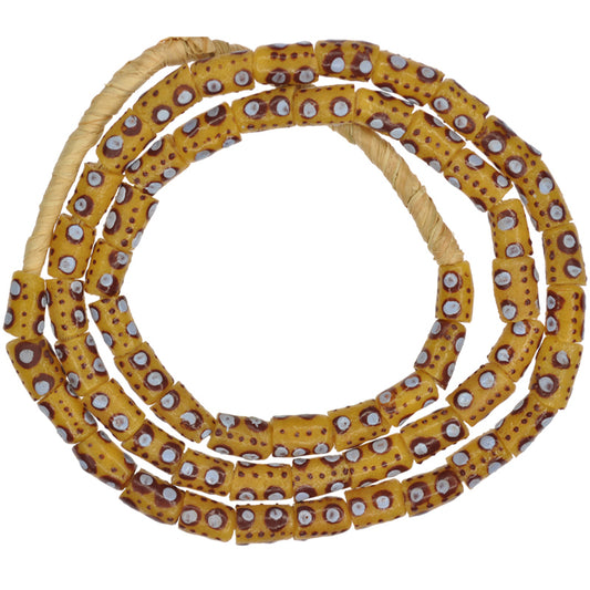 Krobo perline riciclate polvere di vetro collana di gioielli etnici fatti a mano dal commercio africano - Tribalgh